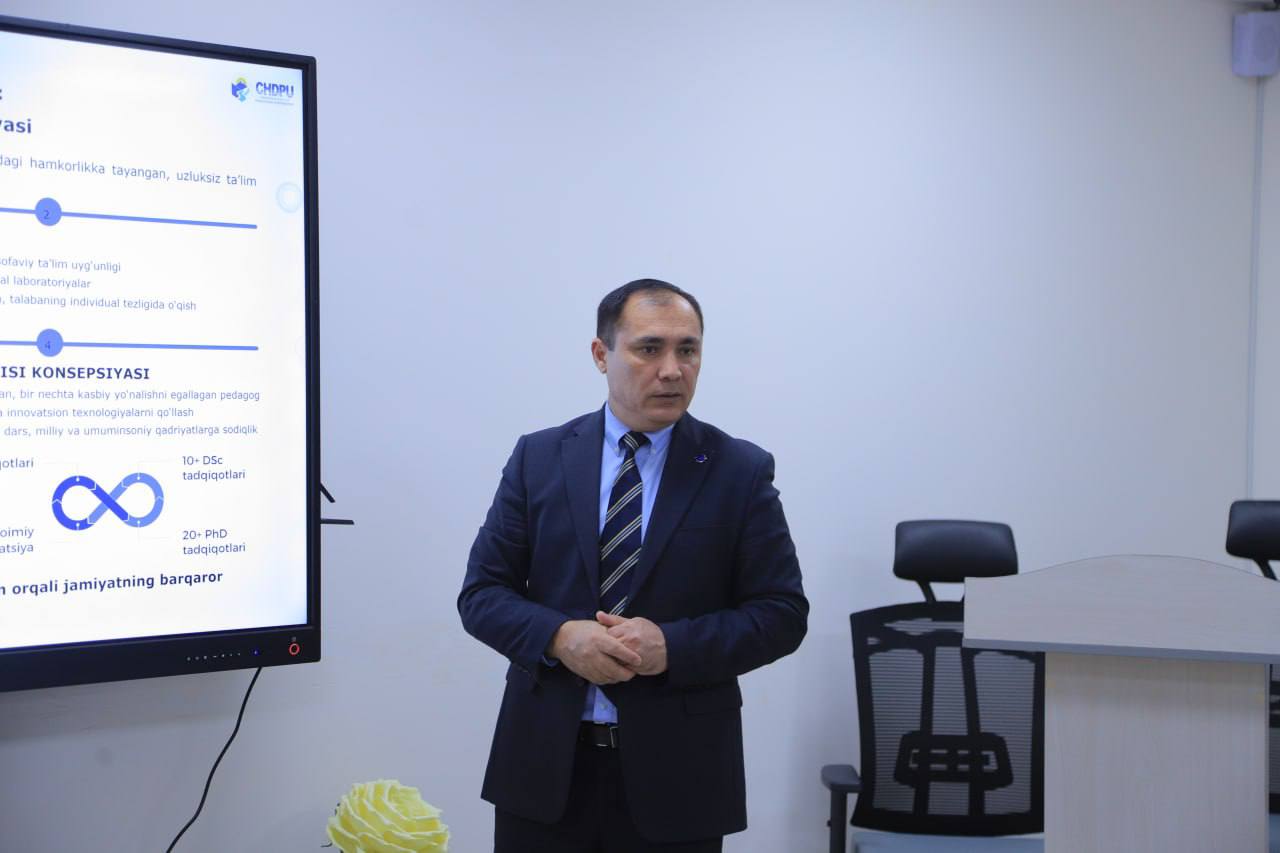 Oliy pedagogik ta’lim tizimini transformatsiya qilish masalalariga bag‘ishlangan respublika seminari bo‘lib o‘tdi Gallery Image