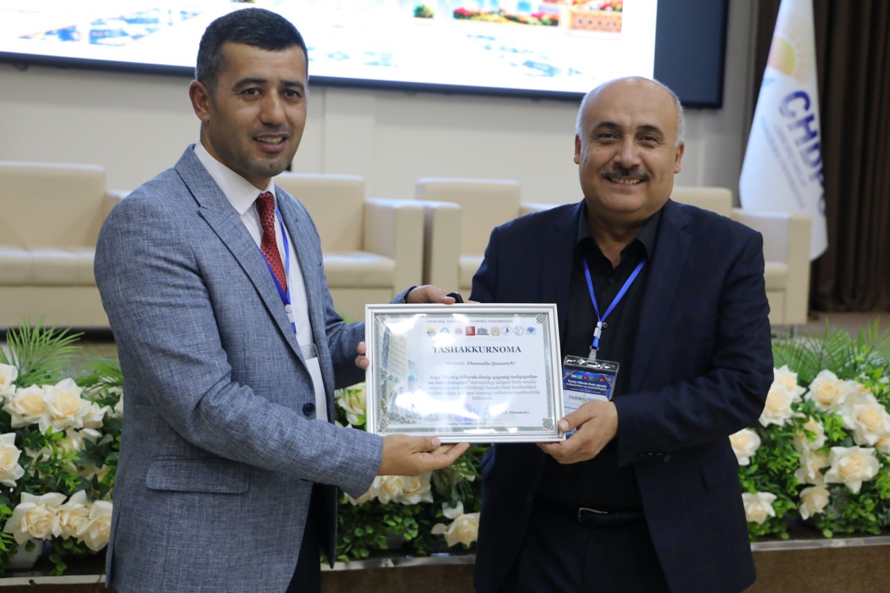 “Turkiy tillarda ilmiy-qiyosiy tadqiqotlar va metodologiya” mavzusida xalqaro ilmiy-amaliy konferensiya bo‘lib o‘tdi Gallery Image