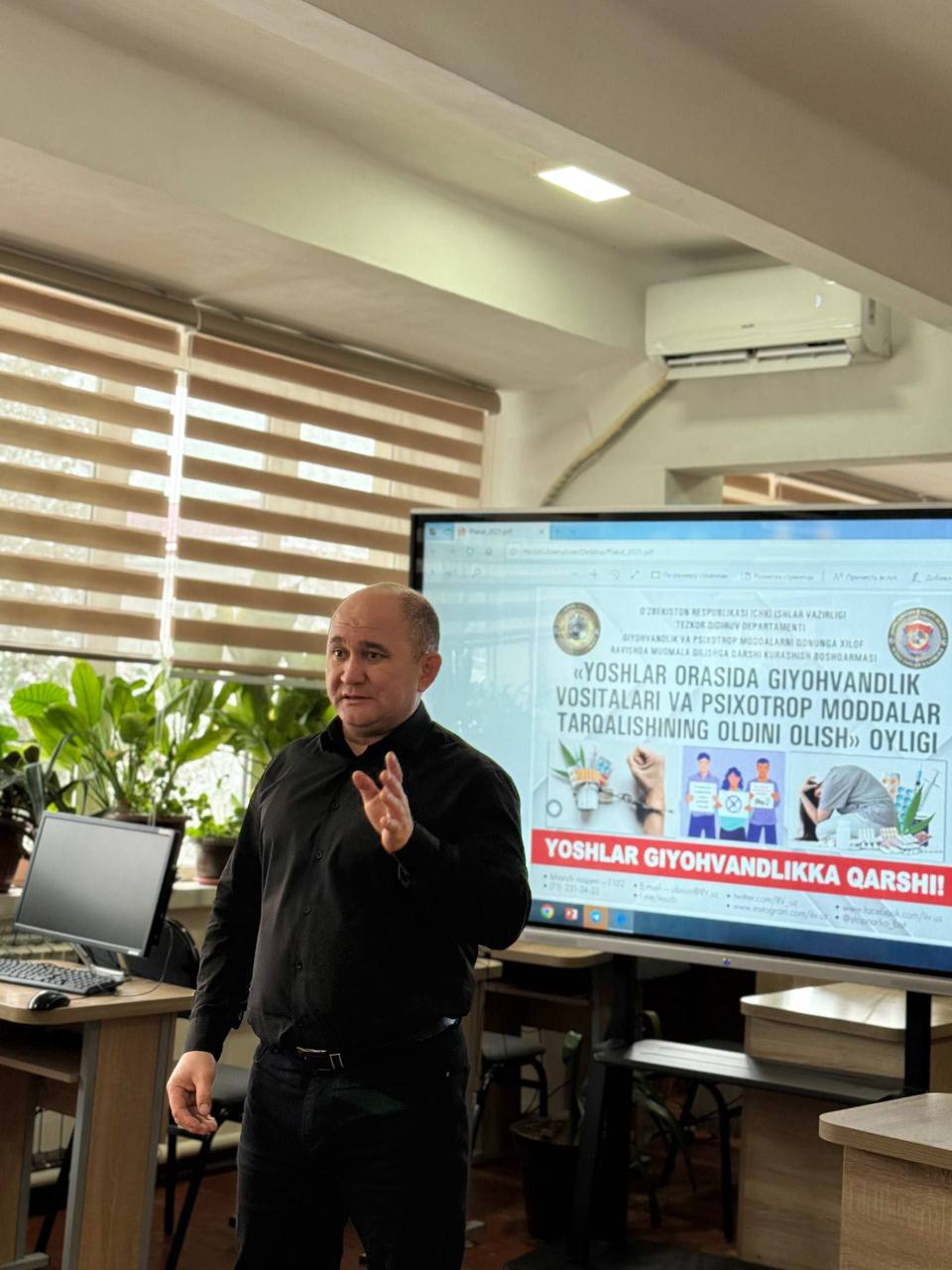 Yoshlar o‘rtasida giyohvandlikka qarshi profilaktik tadbir o‘tkazildi Gallery Image