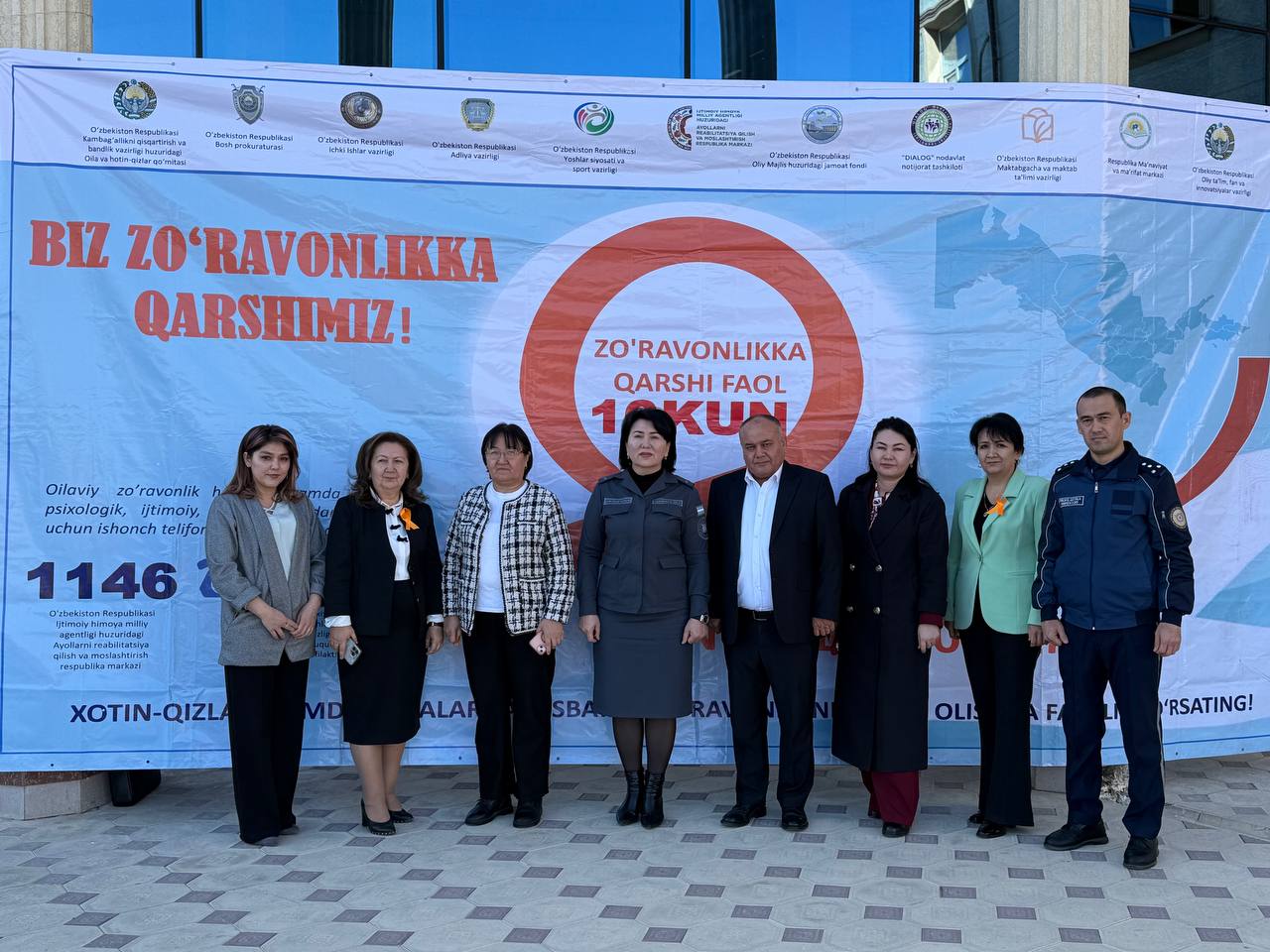 Biz zo‘ravonlikka qarshimiz!” shiori ostida Toshkent viloyatida xotin-qizlarga nisbatan tazyiq va zo‘ravonlikning oldini olishga bag‘ishlangan tadbir o‘tkazildi. Gallery Image