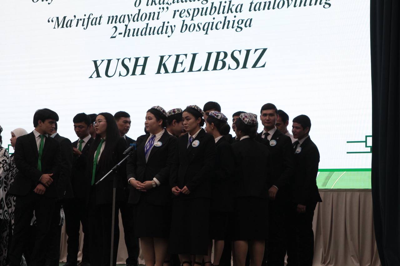 Talabalarimiz "Ma’rifat maydoni" tanlovining hududiy bosqichi g‘olibi Gallery Image