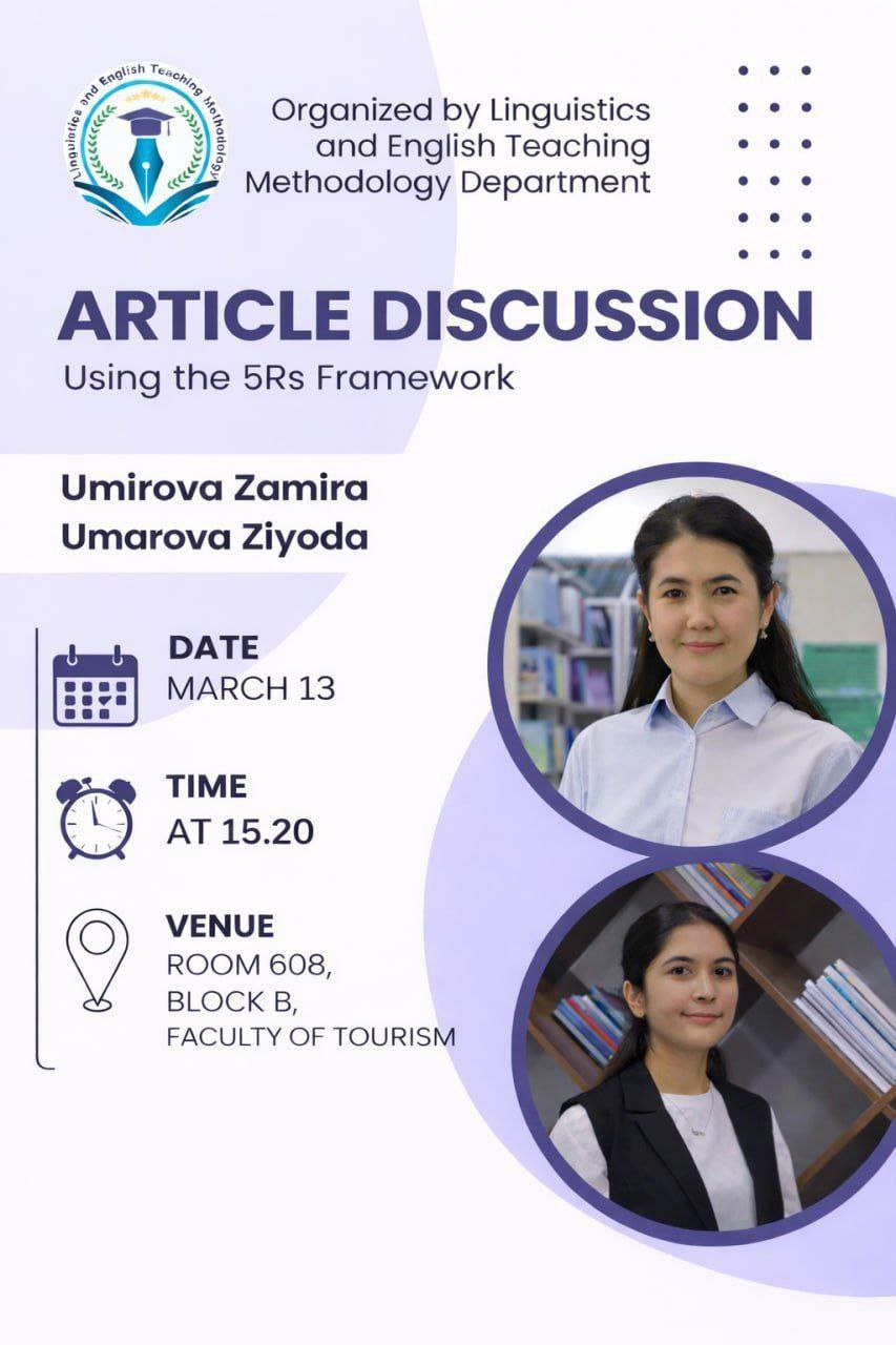 “Article Discussion Using the 5Rs Framework” Gallery Image