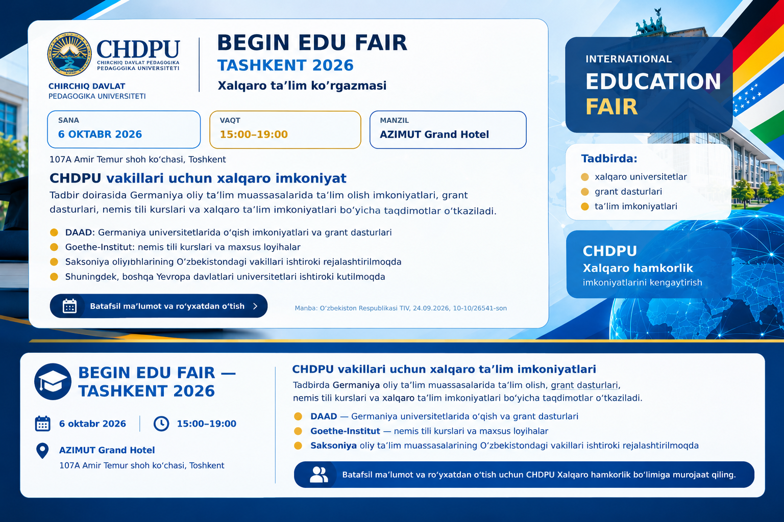 Begin Edu fair Tashkent 2026 Gallery Image