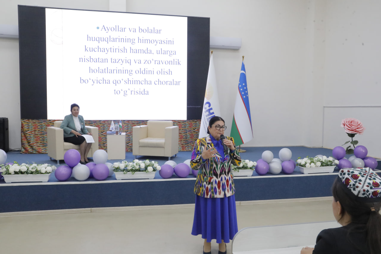 CHDPU xotin-qizlarning huquqiy bilimlarini oshirishga bag‘ishlangan davra suhbati o‘tkazildi Gallery Image