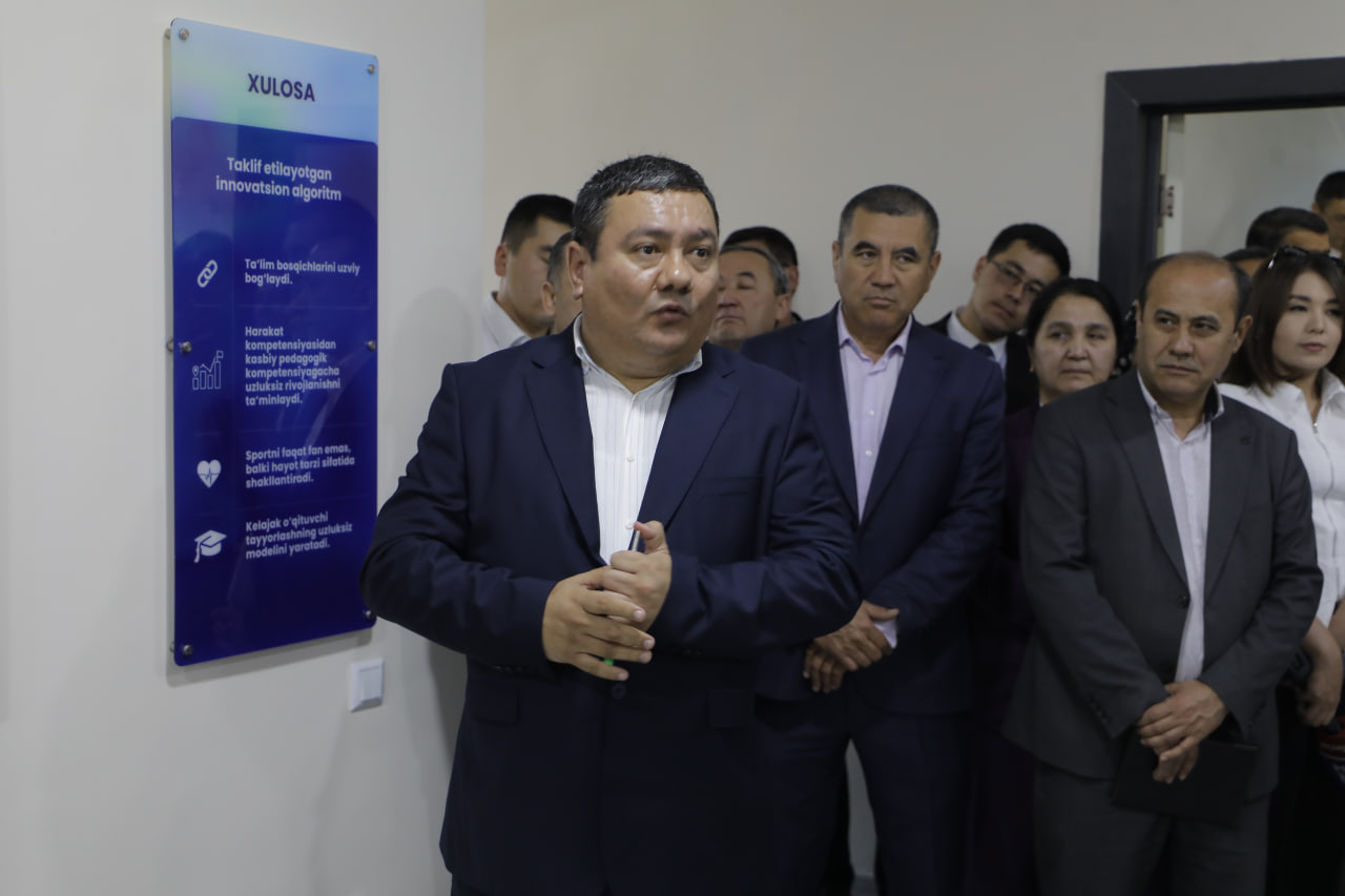 Jismoniy tarbiya va sport ta’limi yo‘nalishida ilmiy va innovatsion faoliyatini jadallashtirishga qaratilgan Kengash o‘tkazildi Gallery Image