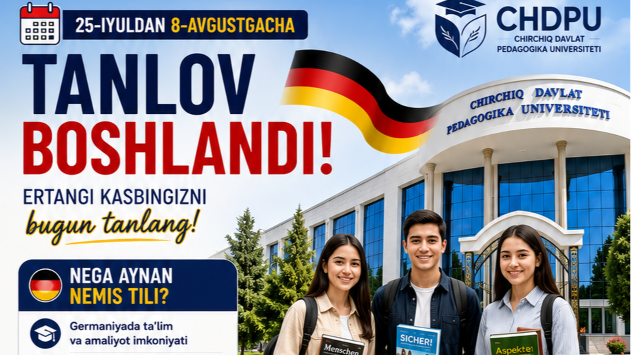 🇩🇪 BUGUNDAN TANLOV BOSHLANDI!